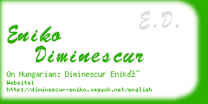 eniko diminescur business card